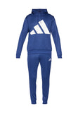adidas Sportswear BIG LOGO FRENCH TERRY HOODED SET Trainingsanzug - Blau/Weiß - S