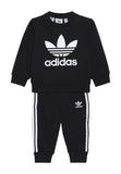 adidas Originals CREW SET Trainingsanzug - Schwarz/Weiß - 92