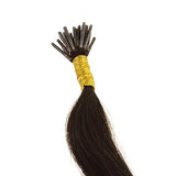 hair2heart Microring I-Tip Echthaar Extensions 40cm 0,5g - 1b naturschwarz