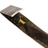 hair2heart Microring I-Tip Echthaar Extensions 40cm 0,5g - 1b naturschwarz