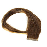 hair2heart 30x Tape In Echthaar Extensions 60cm, Farbe 4 Braun