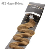 hair2heart 200 x 1g Echthaar Microring Extensions - #rot - 60cm