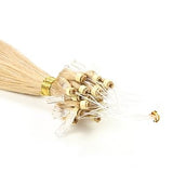 hair2heart Microring Loop Extensions – 200 Strähnen, 50cm, Haselnussblond