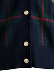 GANT V Neck Cardigan - Blau/Rot/Grün - S