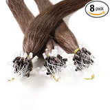 hair2heart Microring Loop Extensions, braun, 50cm, 0,5g