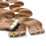 hair2heart Tape In Extensions 60cm - Farbe 8 hellbraun