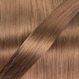 hair2heart Echthaar Tressen 60cm 100g 8/1 Hellblond Asch