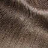 hair2heart 30x Tape In Echthaar Extensions 60cm, Farbe 4 Braun