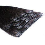 hair2heart Echthaar Clip-In Extensions 60cm - Naturschwarz